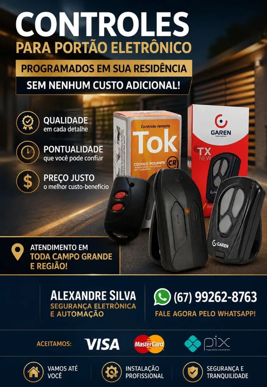 Programação de Controles Para Portão eletrônico 