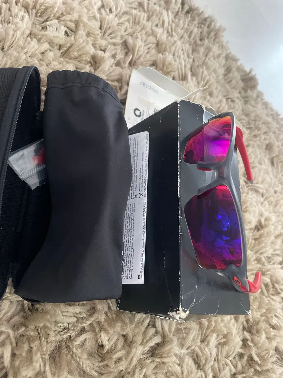 Óculos Oakley Flak 2.0 XL vermelha  - Foto 2