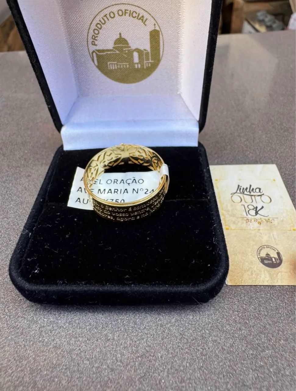 anel nossa senhora em ouro 18k - Foto 4