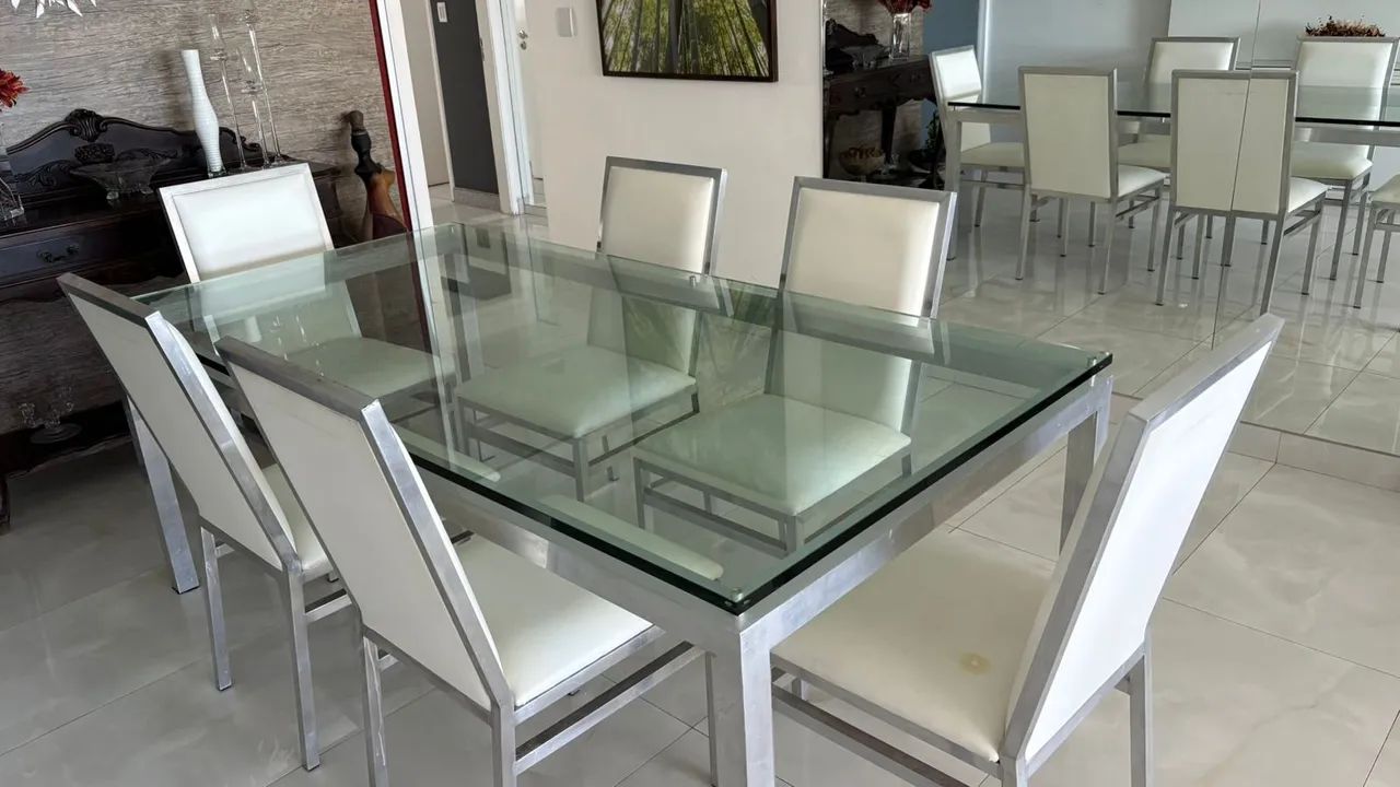 Mesa de Jantar - Tampo de vidro  - Foto 2