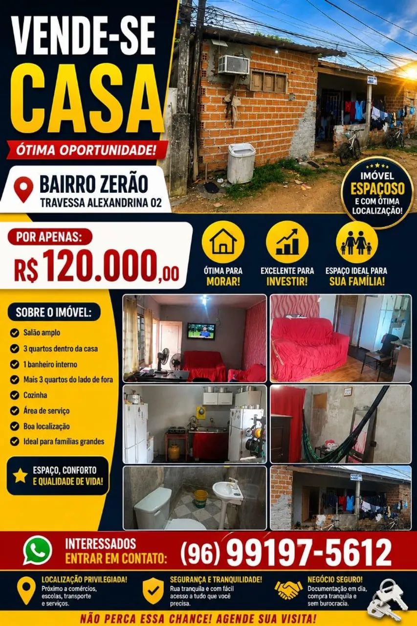 Casa a venda no bairro zerão bem localizada