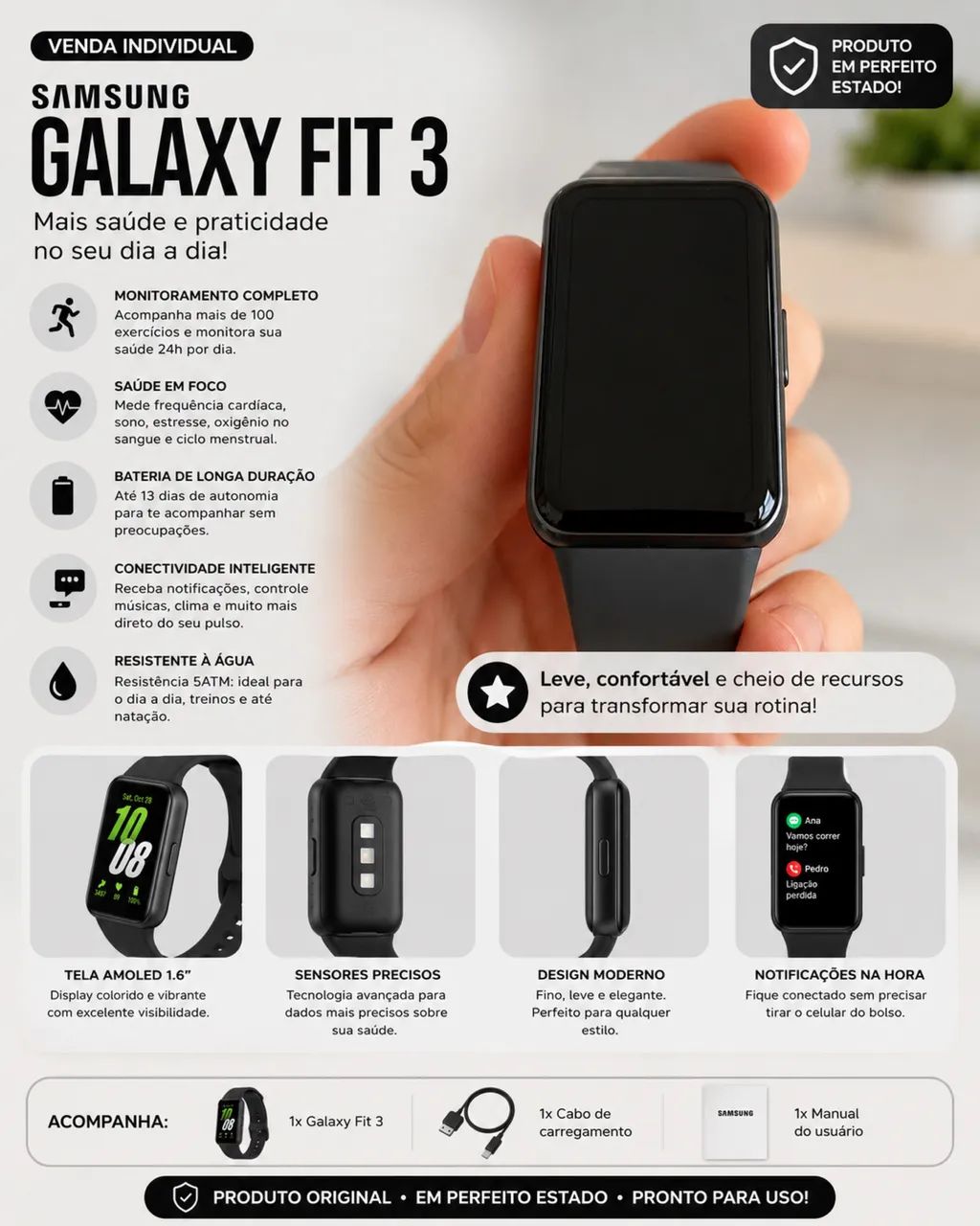 Smartwatch Samsung Galaxy Fit 3