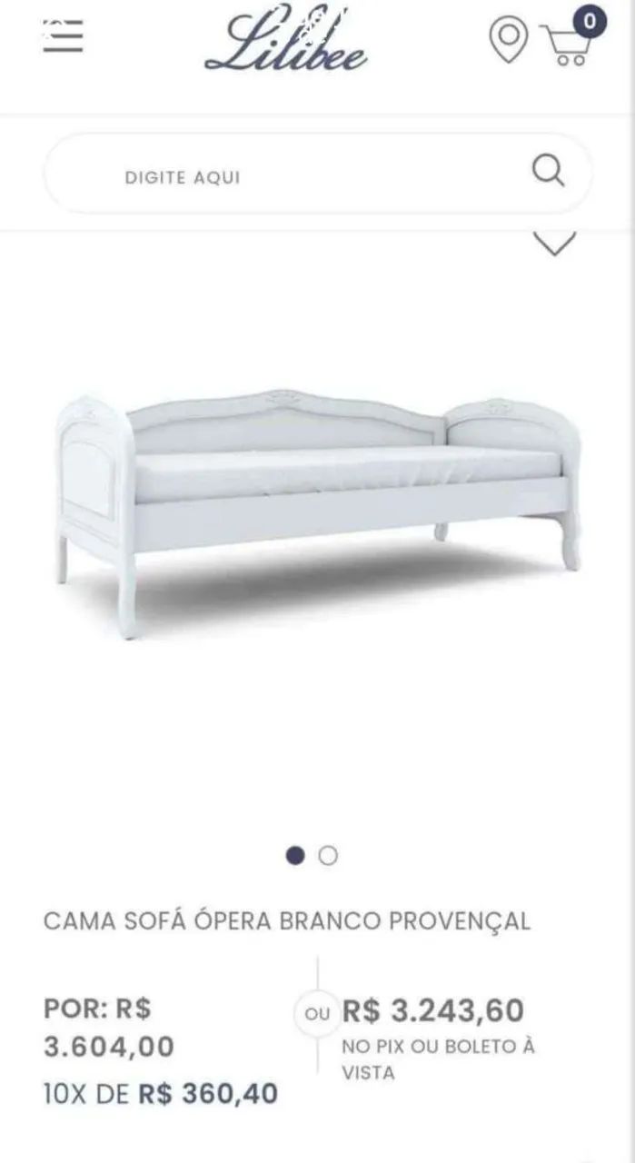 Cama sofá provençal+ colchão  - Foto 4