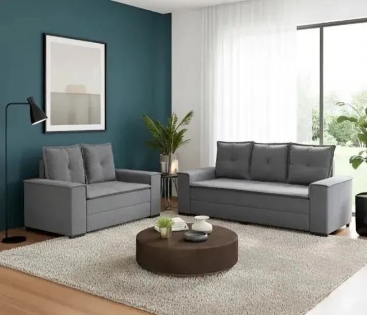 Sofá Aurora conjunto de 2 e 3 lugares novo  - Foto 2