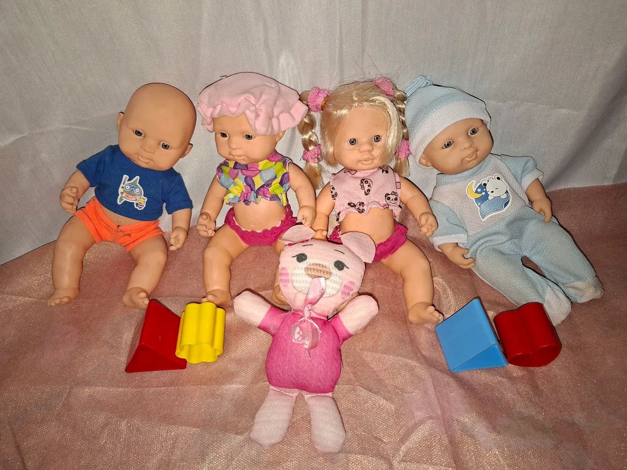 Lotinho Bonecas Mini Bebê + Acessórios Barato 
