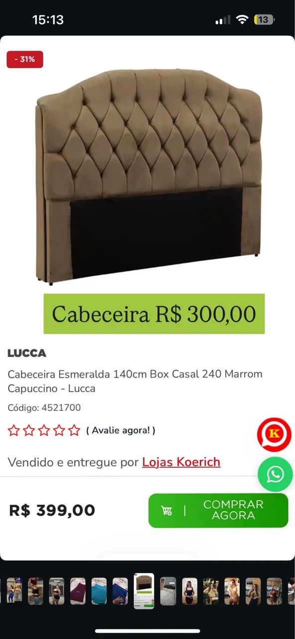Cabeceira de cama 