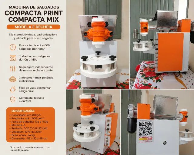 Máquina de Salgados Compacta Print Compacta MIX - profissional - Foto 4