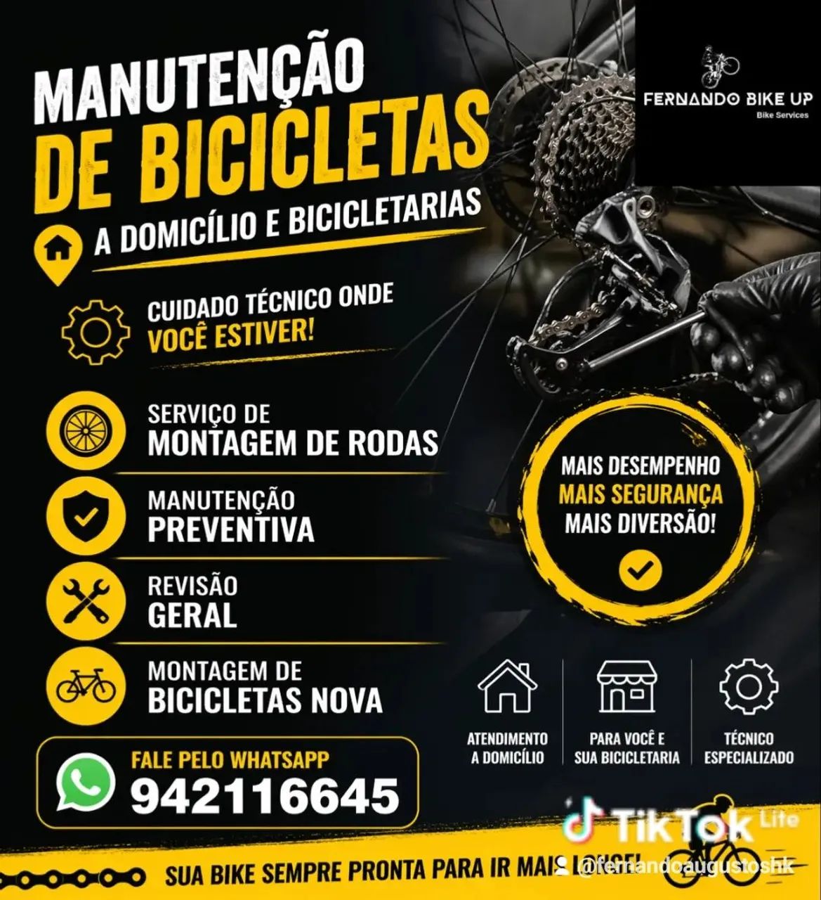 Mecânico montador de bicicletas