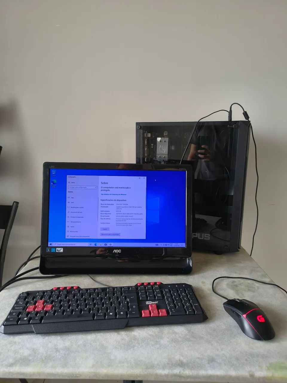 Computador completo i5 7400, Gtx 1050 Ti, 8 GB