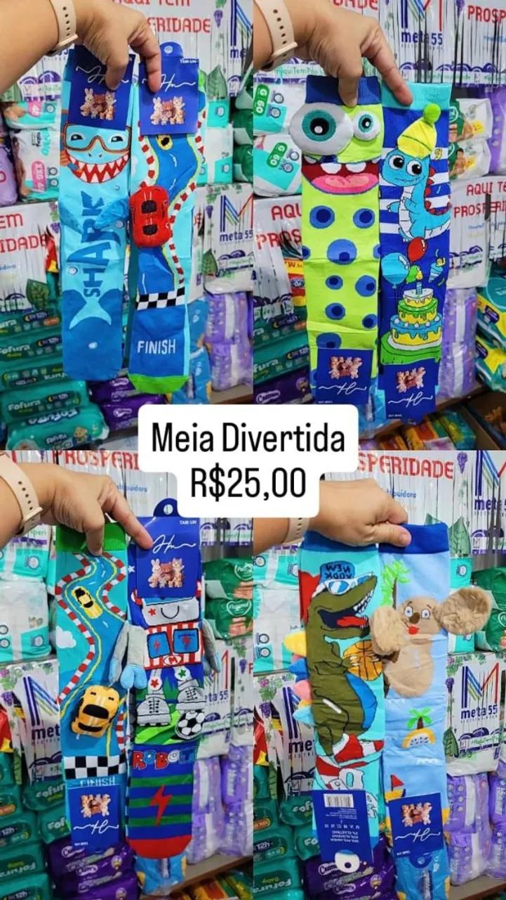 Meia Maluca ou divertida - Foto 3