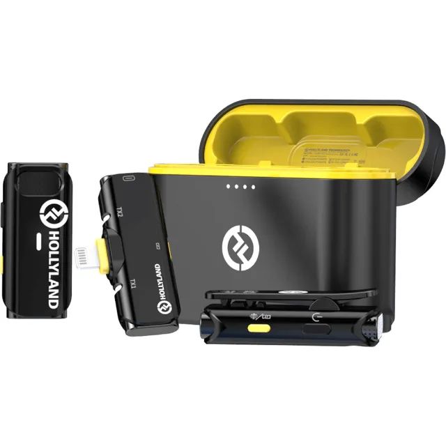 MICROFONE HOLLYLAND LARK C1 PARA IPHONE (LIGHTNING) - PARA DUAS PESSOAS - MICROFONE LAPELA