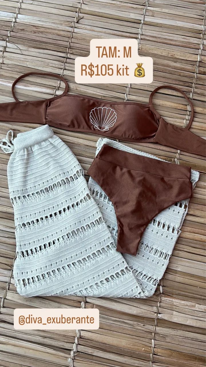 Kit biquíni e calça tricô  - Foto 3