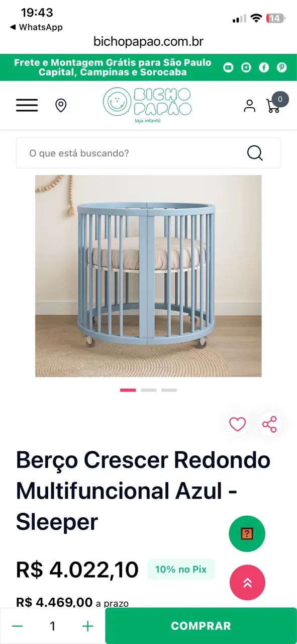 BERÇO CRESCER SLEEPER - Foto 5