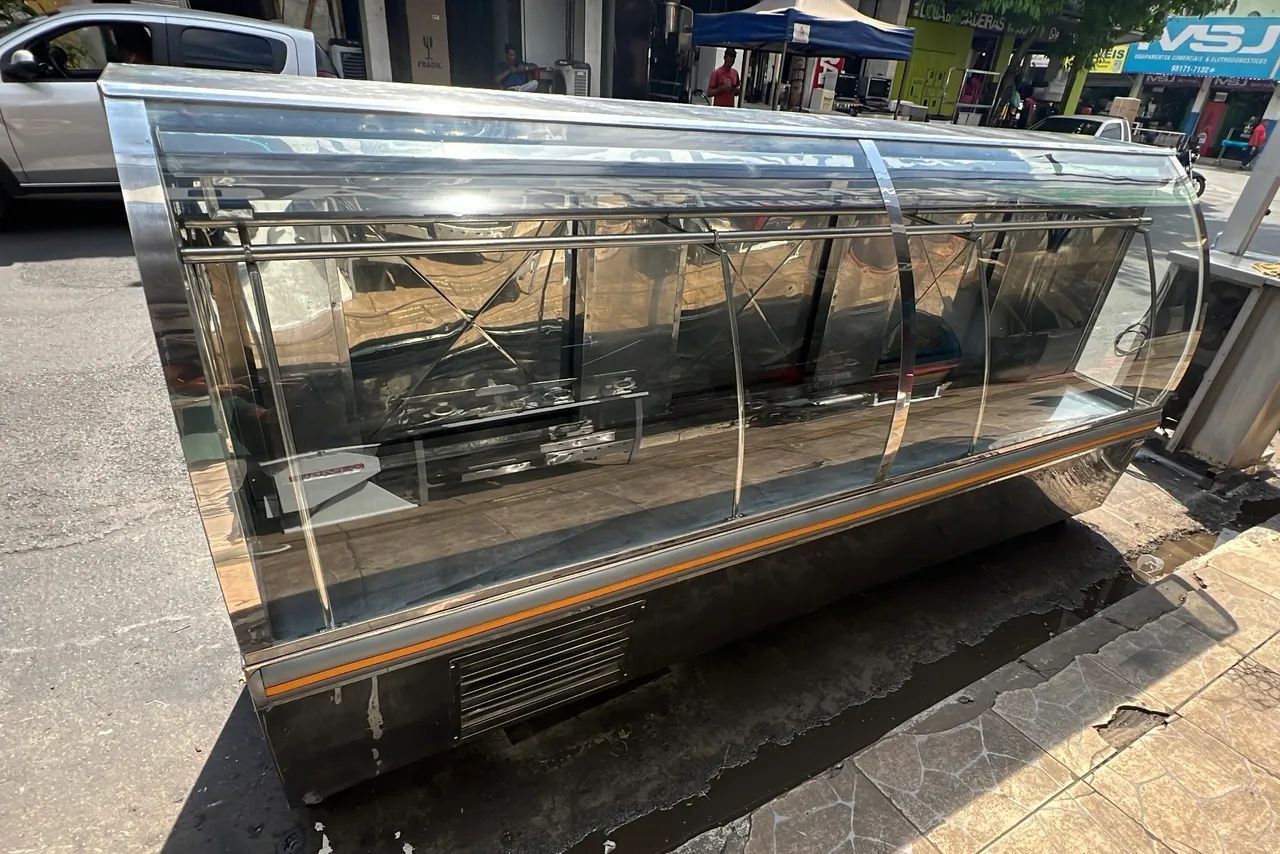 Balcão de açougue gancheiro 3 metros em inox  - Foto 3