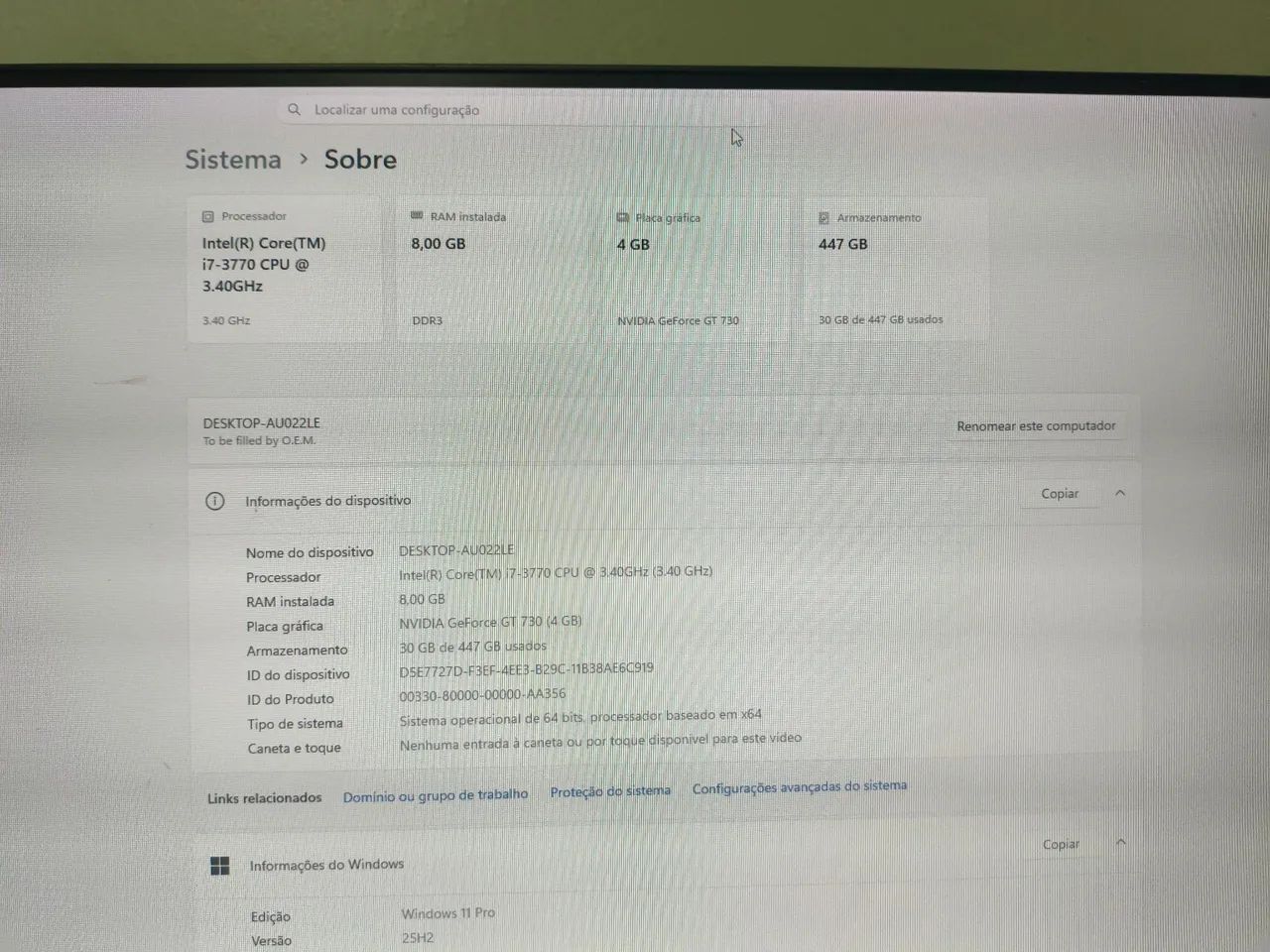 PC  i7-3770 + GT 730 4GB - Foto 2
