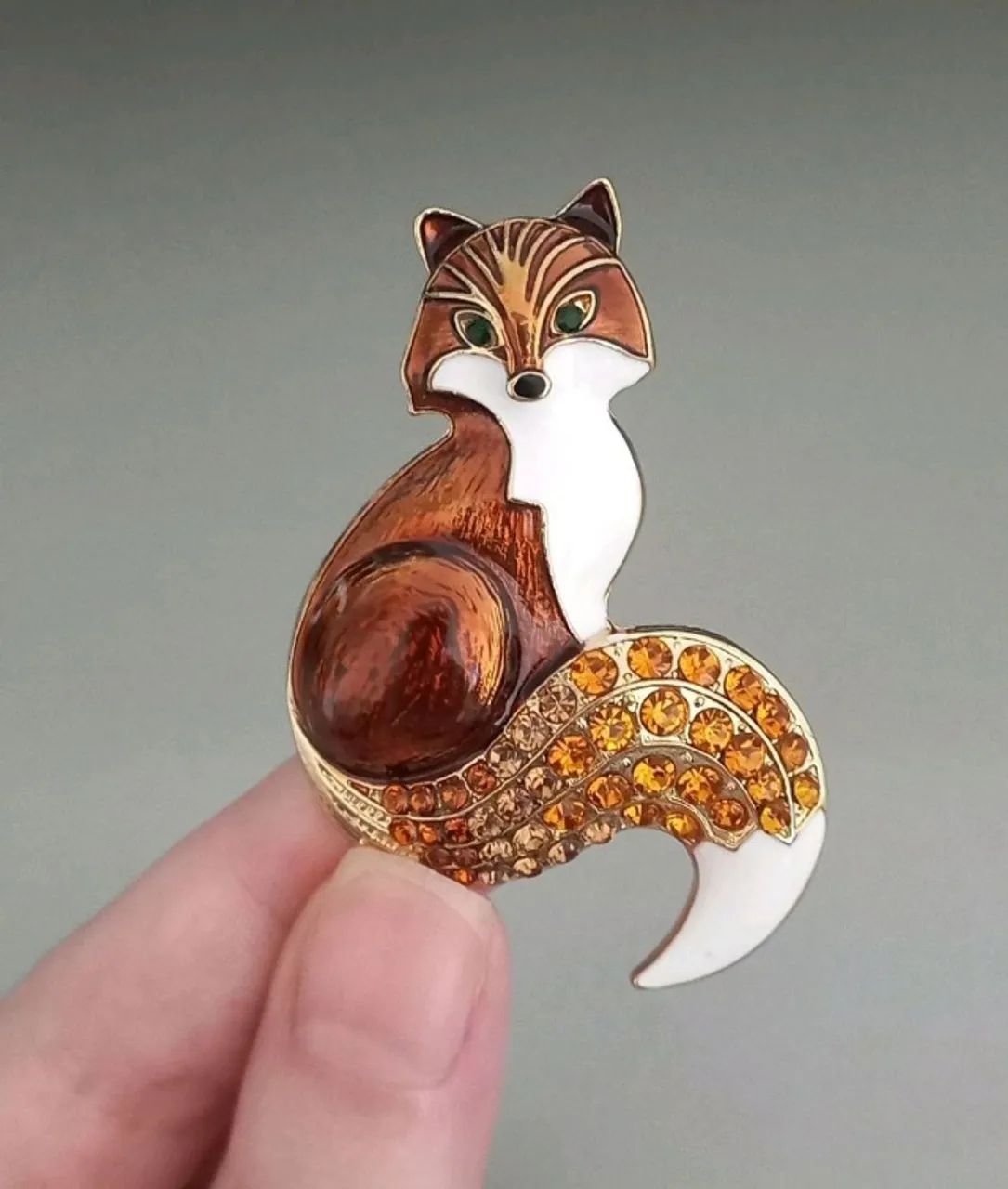 Broche de Raposa Cor Caramelo (novo)