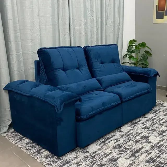 *Sofá Arsenal 3 Lugares Retrátil e Reclinável 2,00cm  Pronta Entrega