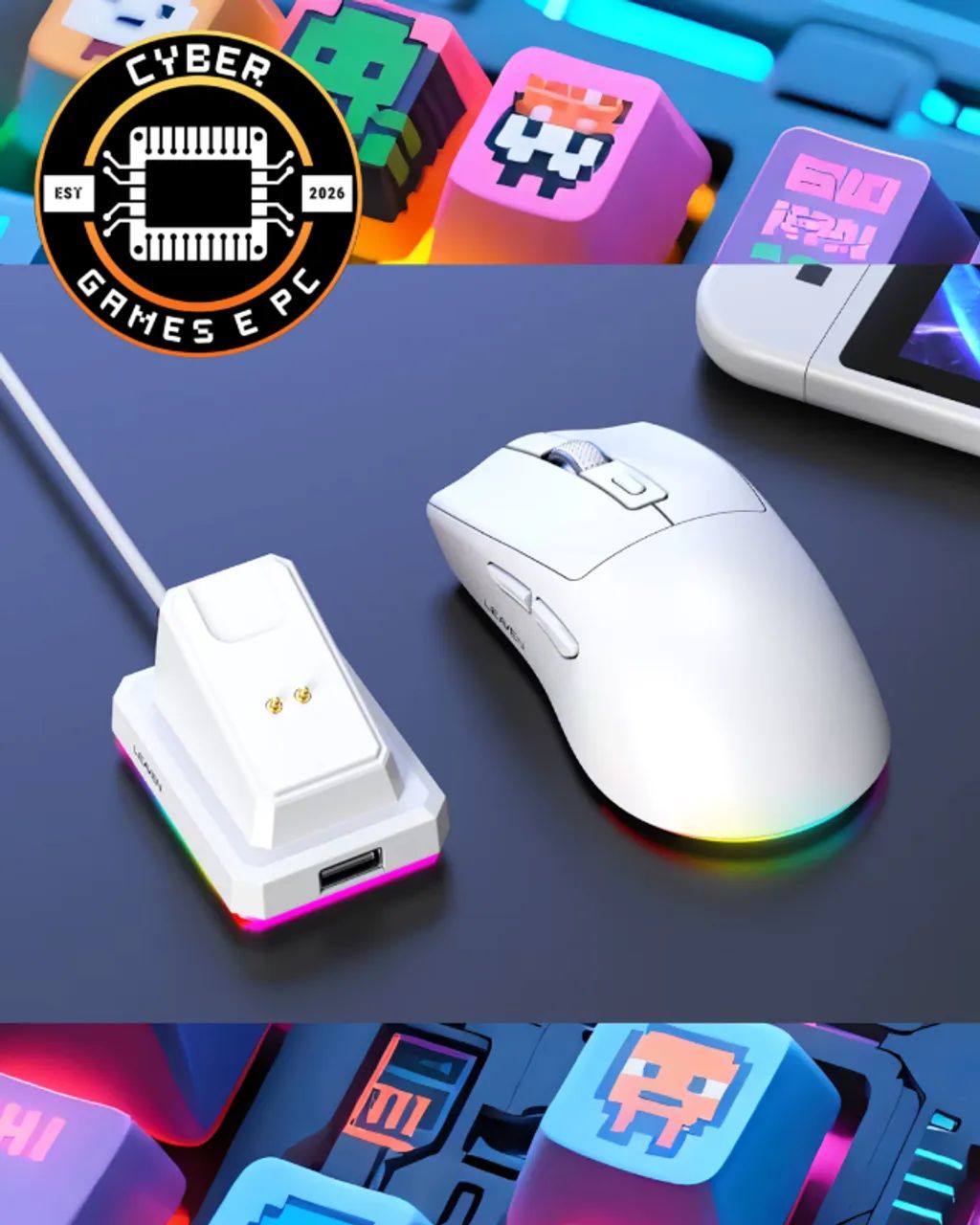 Mouse gamer sem fio LEAVEN X3 - Foto 4