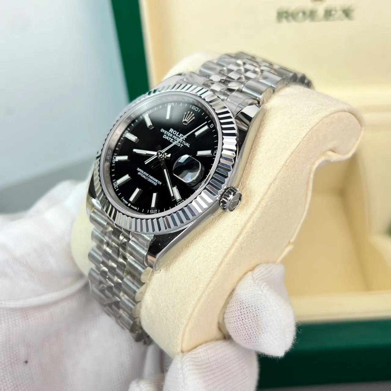 Relógio automático super c datejust rolex 3235 completo  - Foto 2