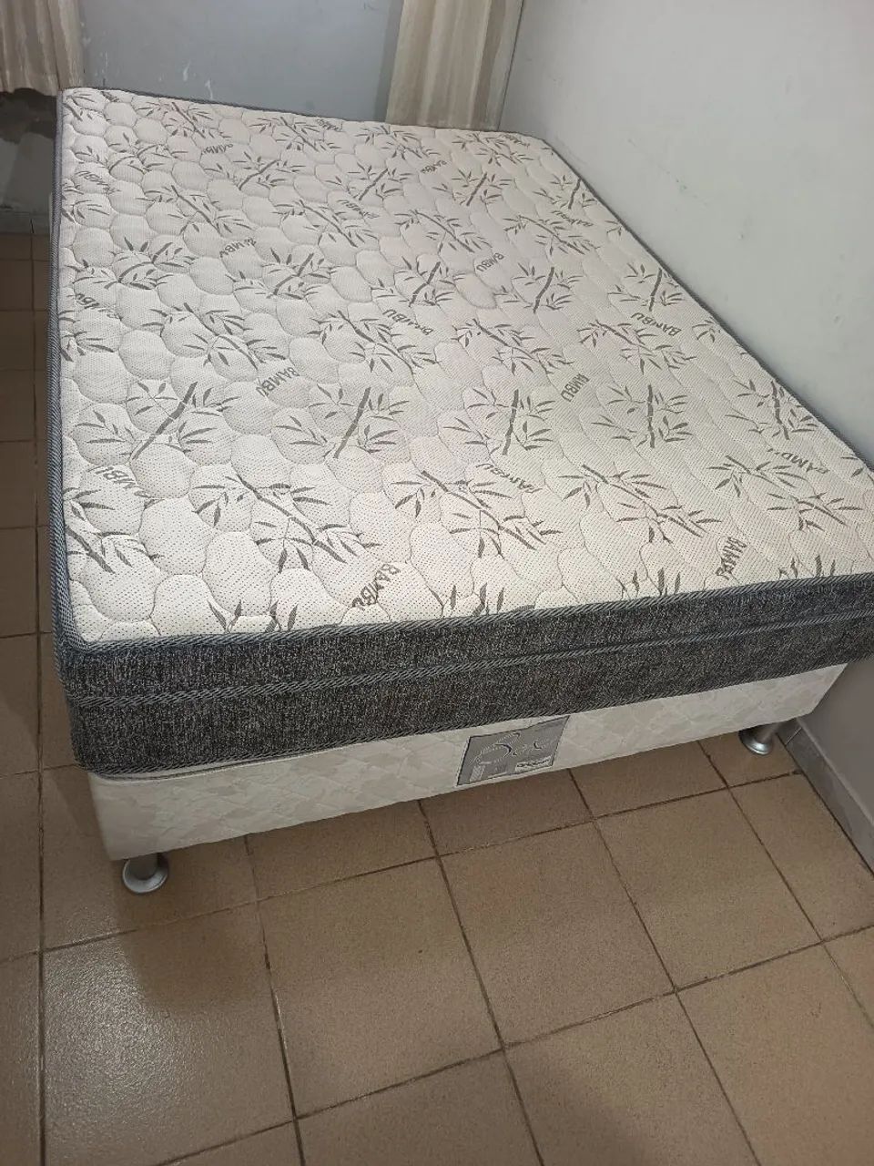 Cama BOX Ortobom mais colchão de Bambu