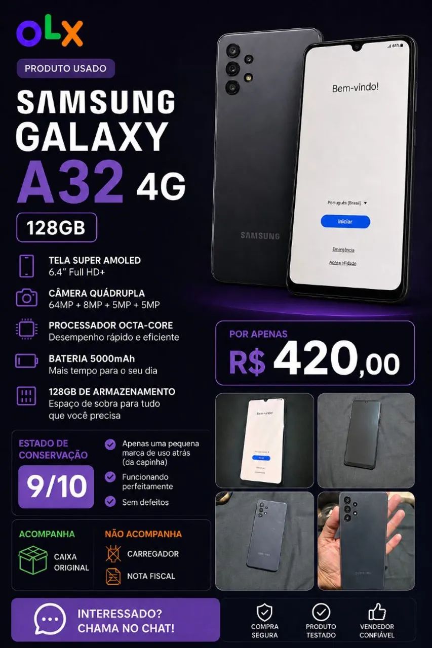 Smartphone Samsung Galaxy A32 4G usado 