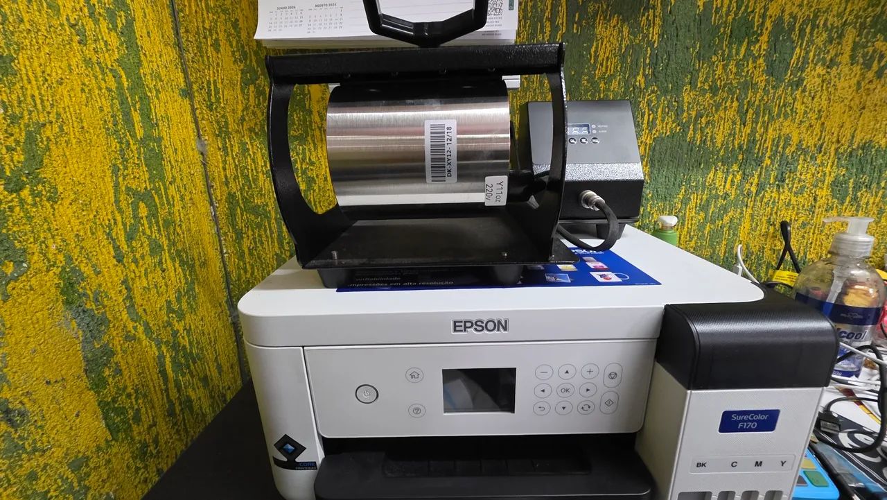 Impressora Epson F170 + prensa para caneca