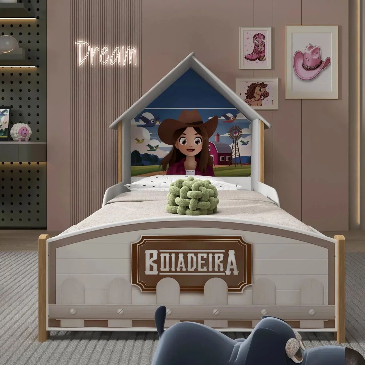 Cama solteiro infantil boiadeira com colchão  - Foto 2
