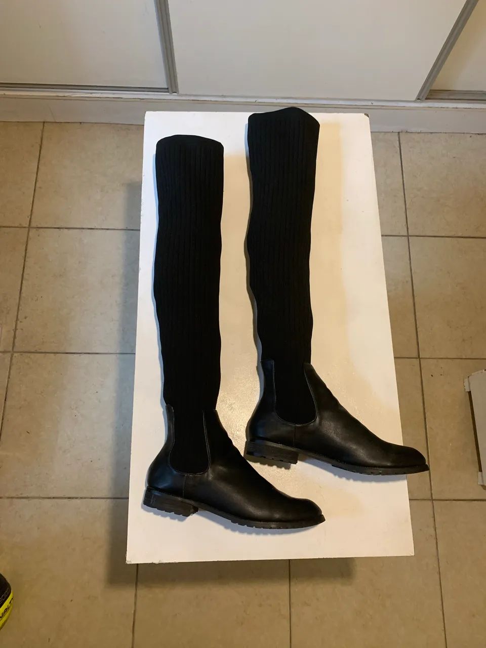 Bota preta Over The Knee AMARO 39