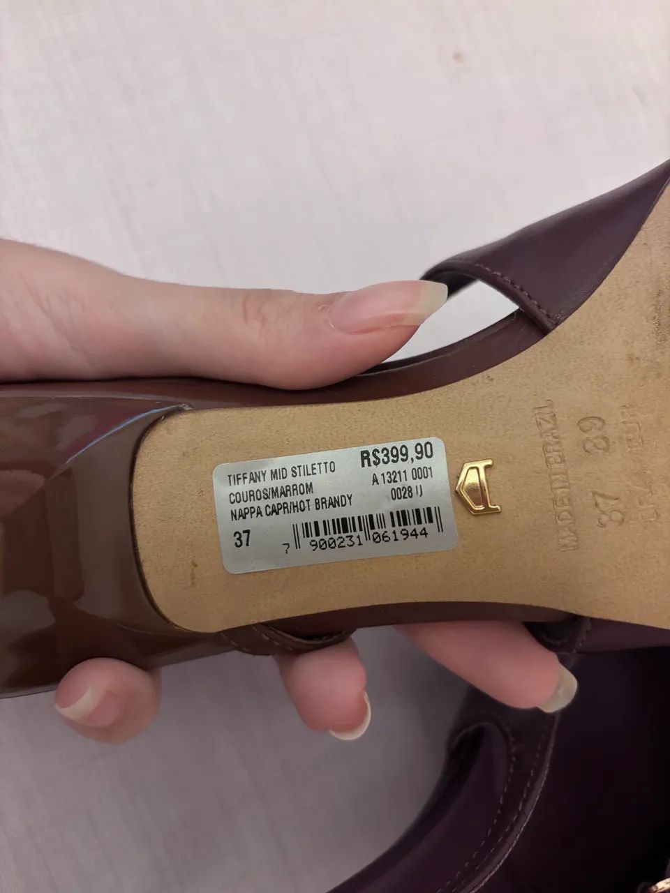 Scarpin Arezzo Marrom Slingback - Foto 3