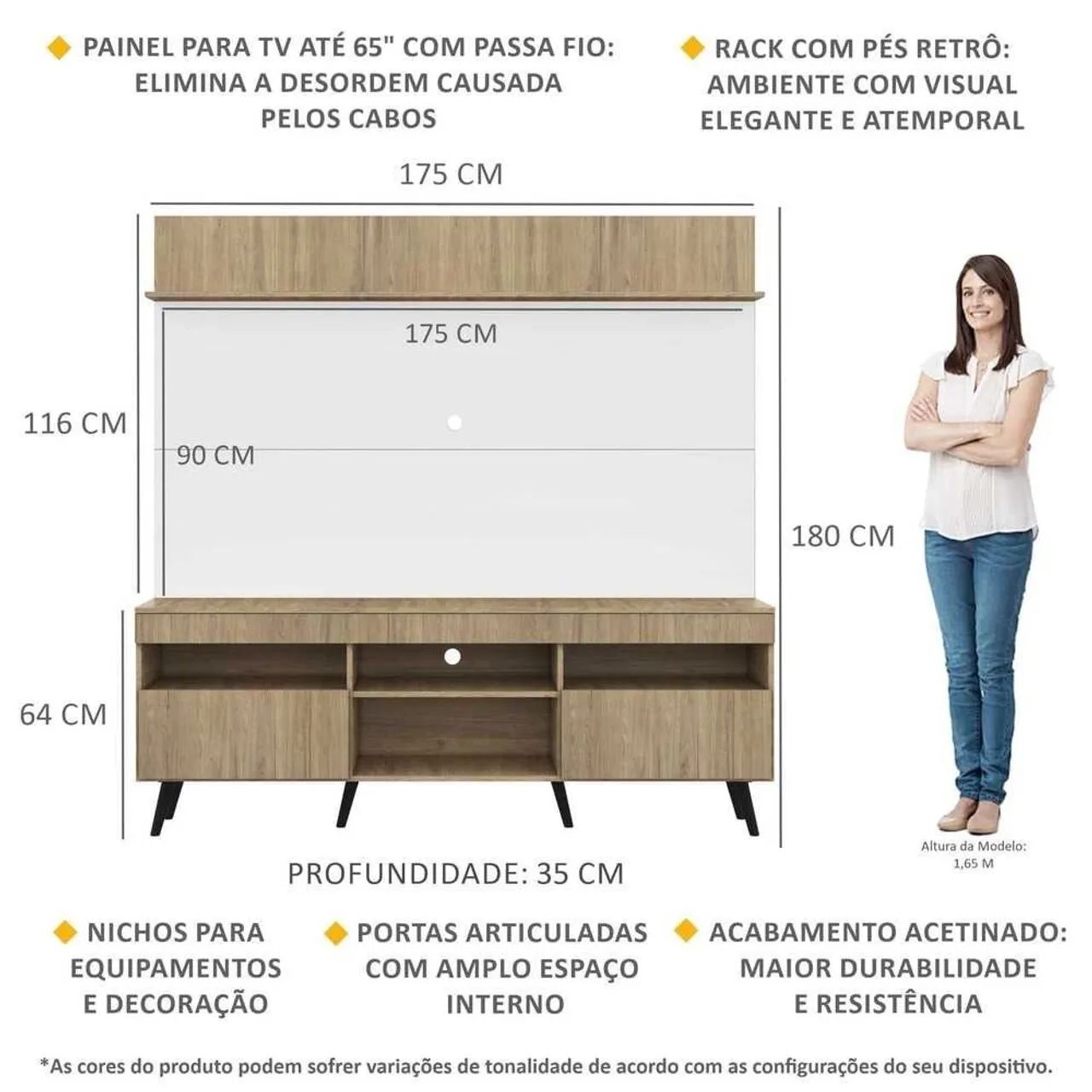 Rack com painel pra TV ate 65" - Foto 2