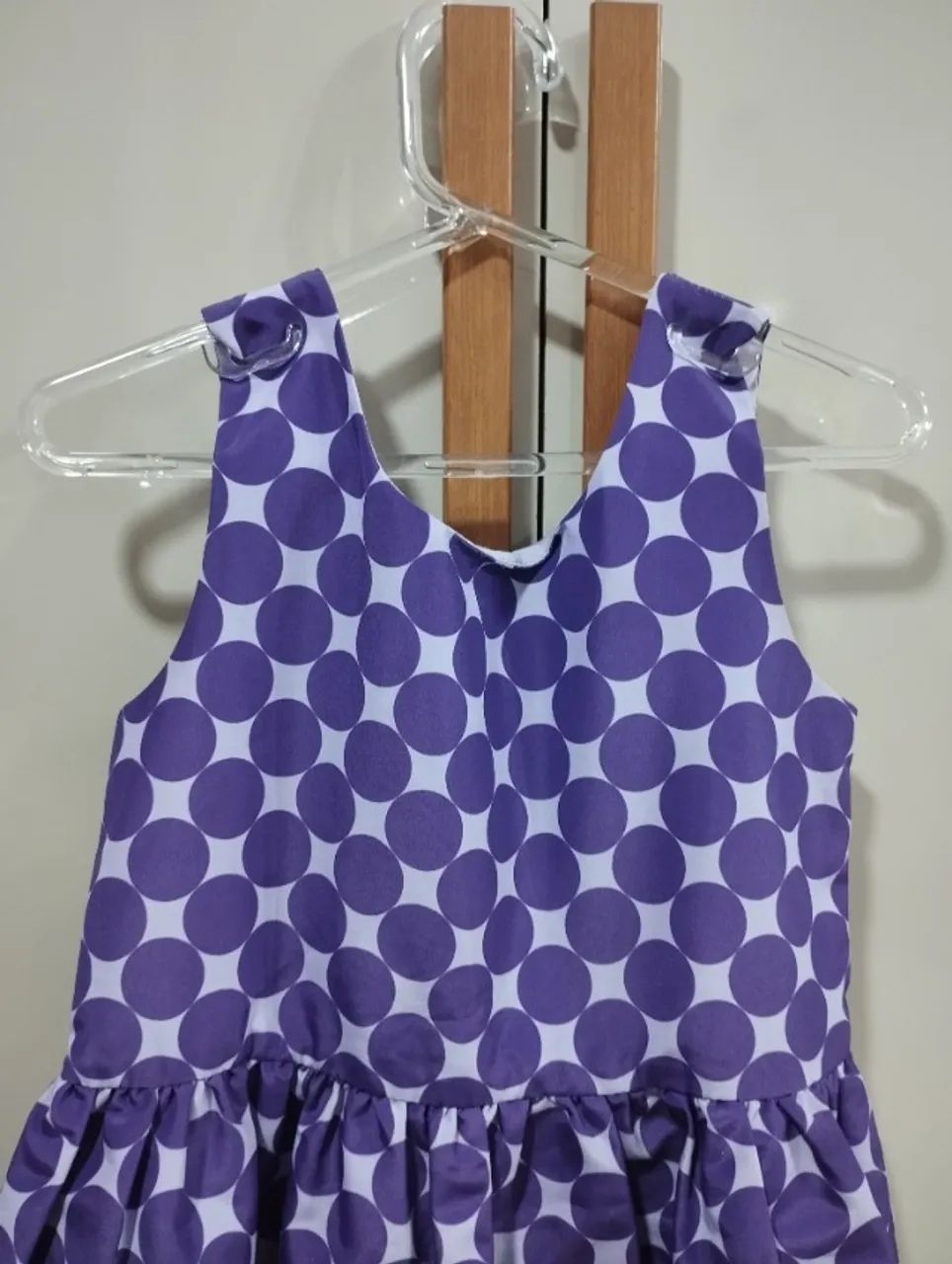 Vestido Poa Roxo com Lilás - Foto 2