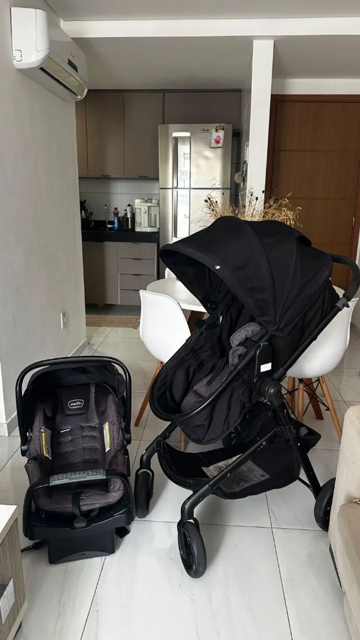 Kit Carrinho de bebê (+bebê conforto, moisés e base para carro) - Foto 4