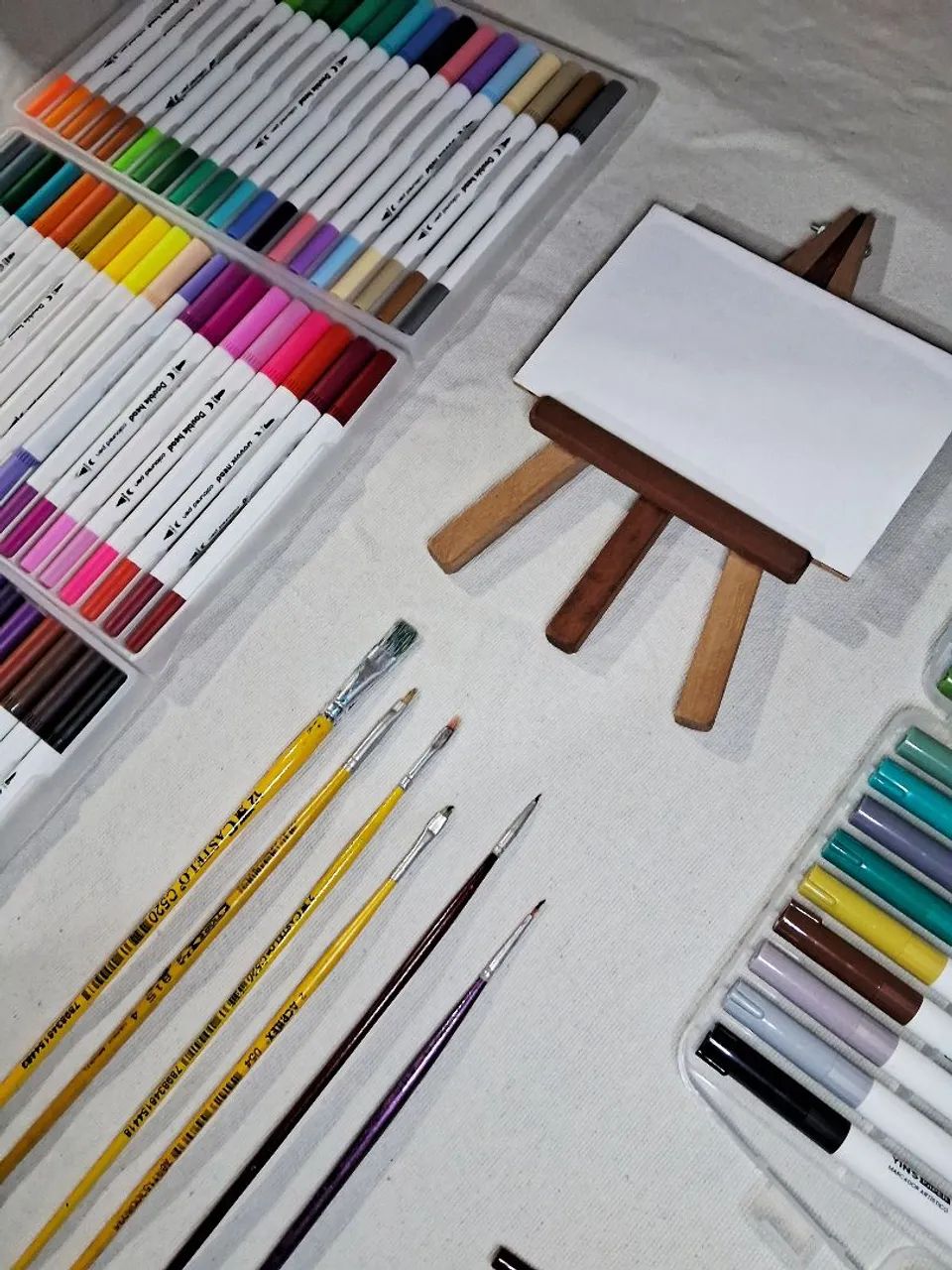 Kit 110 itens material de ilustração e pintura - Foto 2