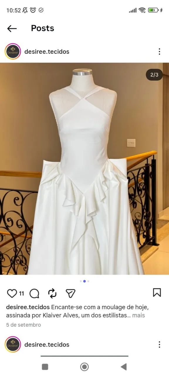 Tecido vestido de noiva 