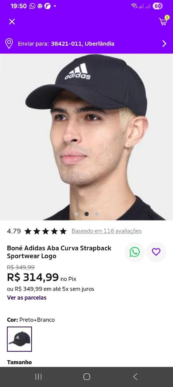 Boné adidas original novo  - Foto 2