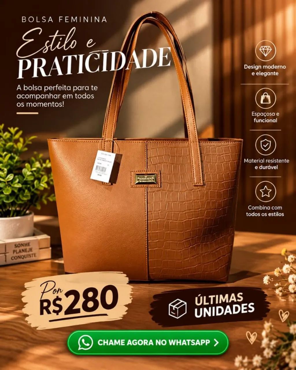 Bolsas Couro Fino - Foto 3