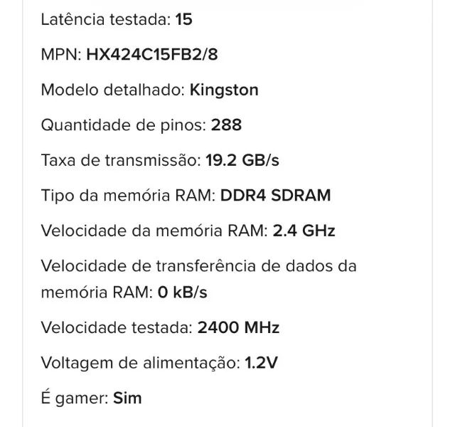 Memória RAM DDR 4 2X8Gb - Foto 4
