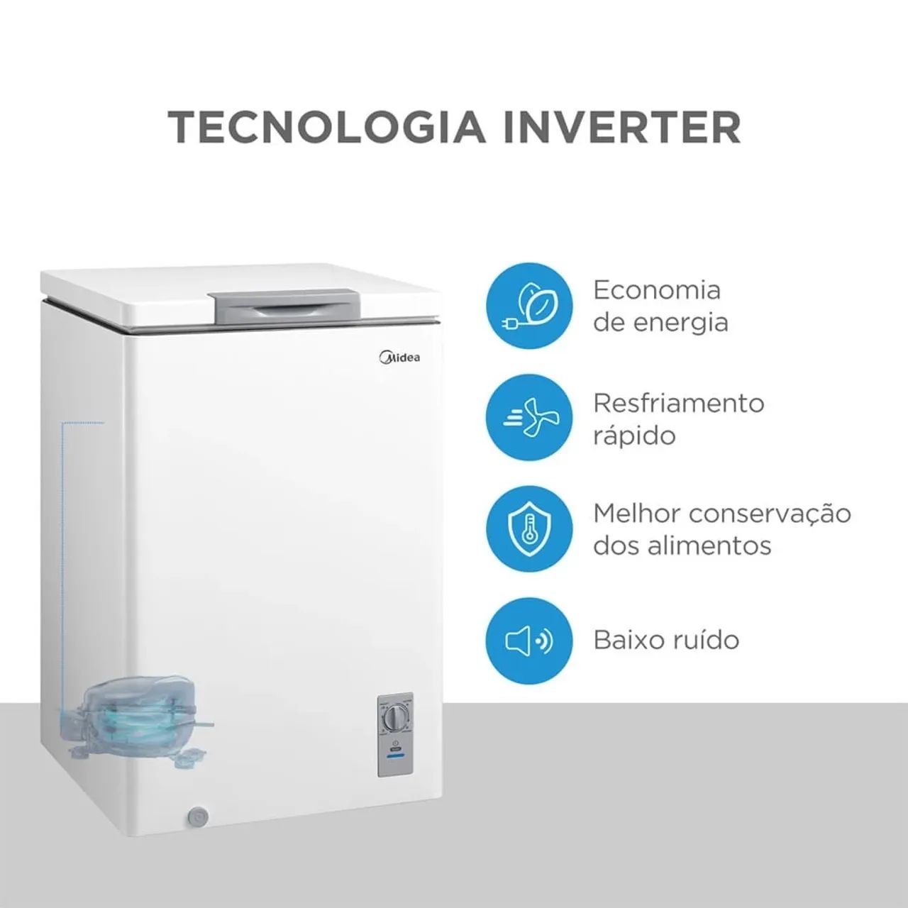 FREEZER HORIZONTAL MIDEIA 145L - Foto 3