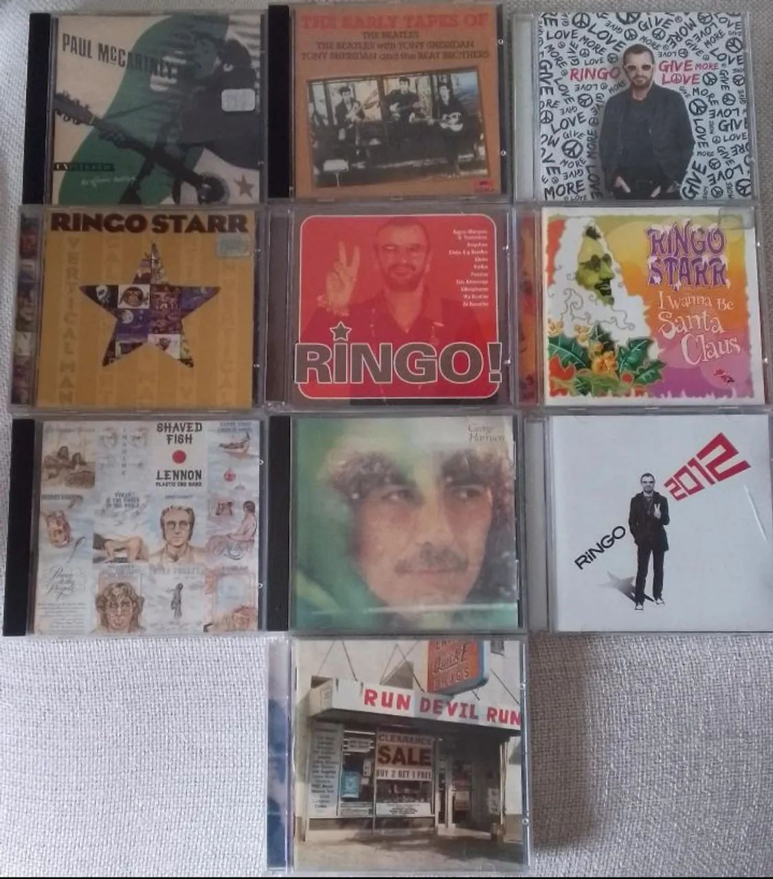 10 LPs Beatles e ex Beatles