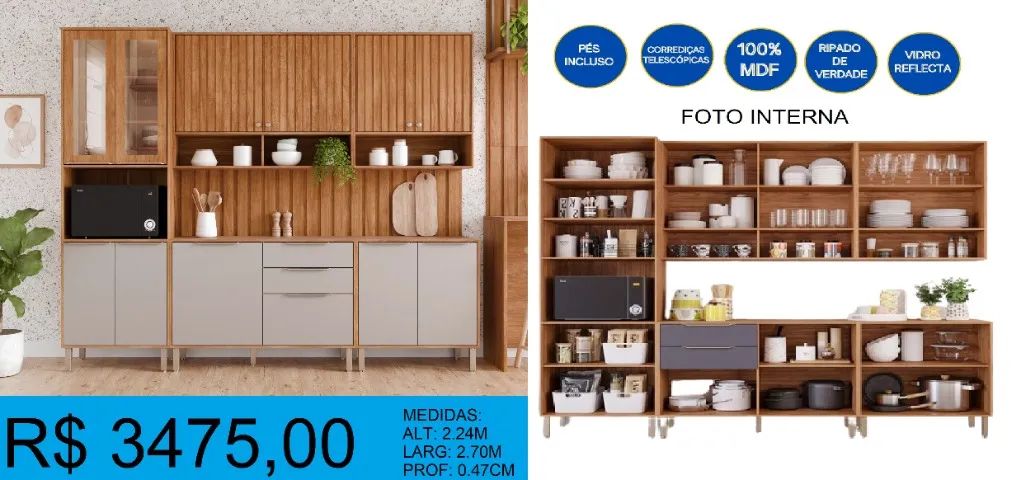 Armário completo - compre hoje e receba em até 72 horas 