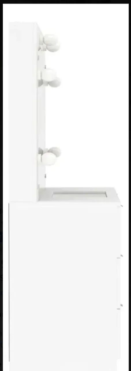 PENTEADEIRA CAMARIM BRANCA COM ESPELHO E ILUMINAÇÃO - 120 CM - Foto 4