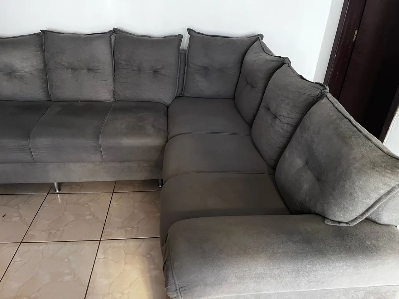 Vendo : Sofá de Canto com Puf. - Foto 2