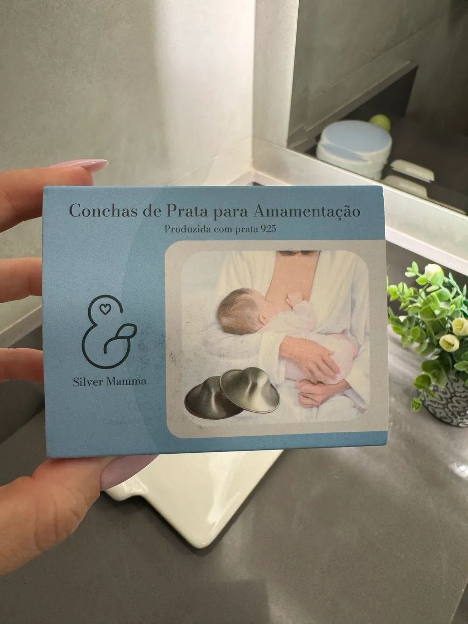 Concha de prata para amamentação Silver Mamma