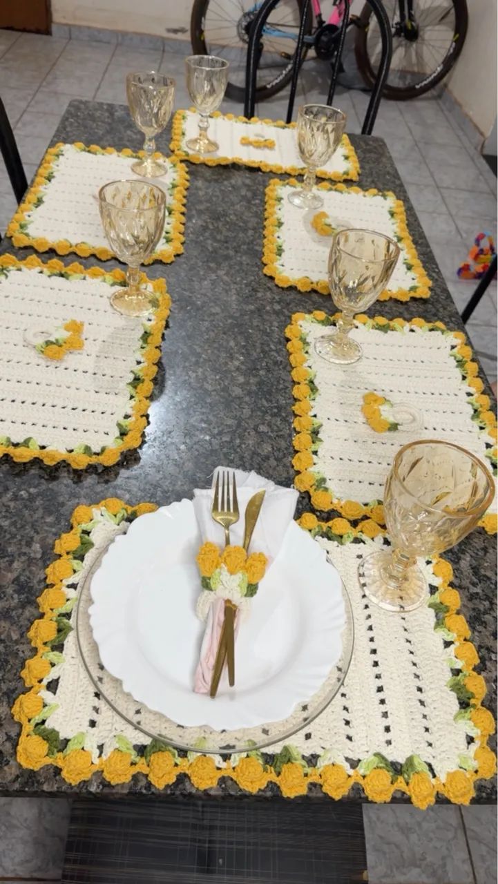 Crochê jogo de mesa  - Foto 4