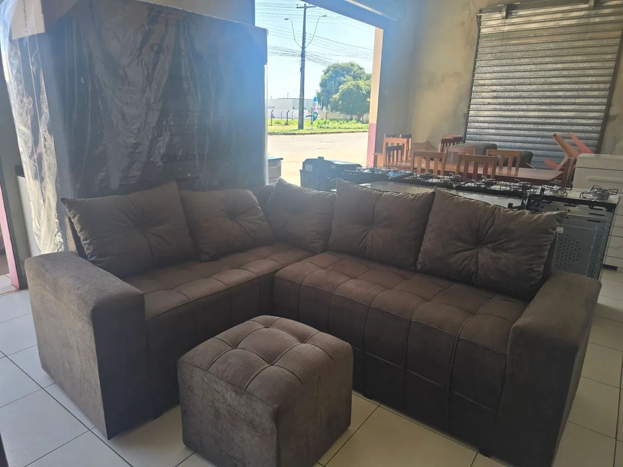Sofa em L de 5 lugares