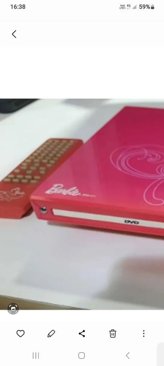 Dvd Tectoy KARAOKE DA BARBIE. Com controle remoto e cabo av e microfone.conservado  - Foto 2