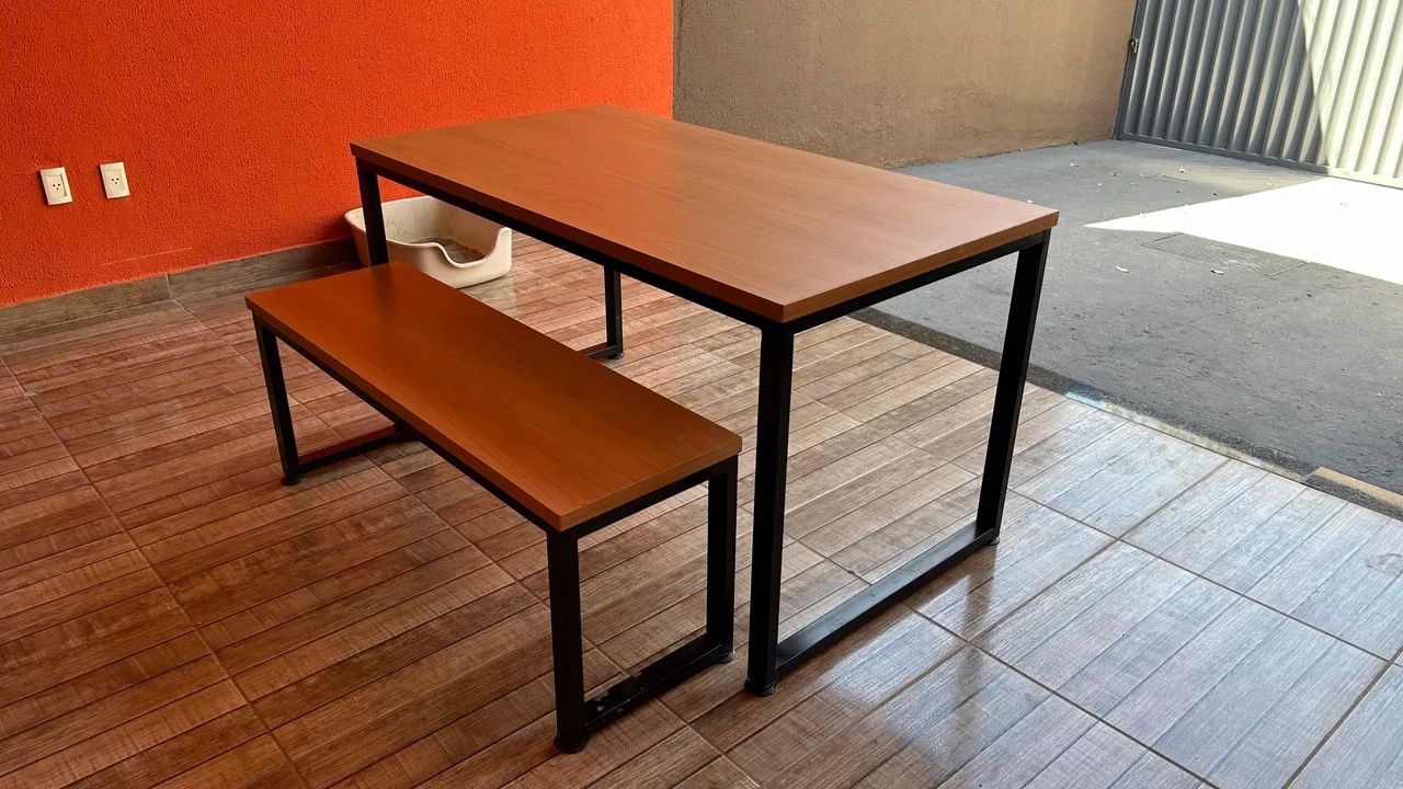 MESA COM BANCO PARA ÁREA GOURMET - Foto 2