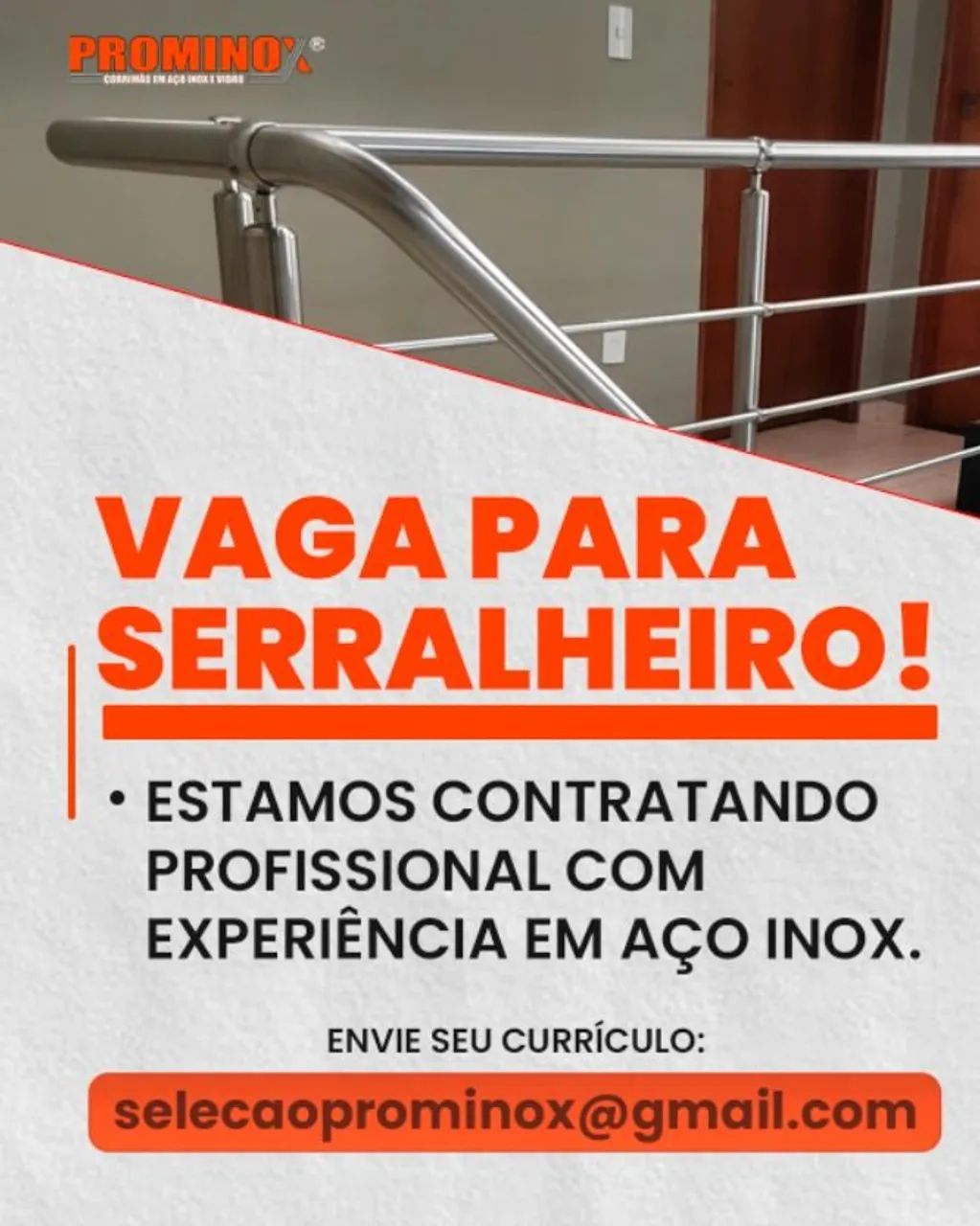 Serralheiro ou ajudante 