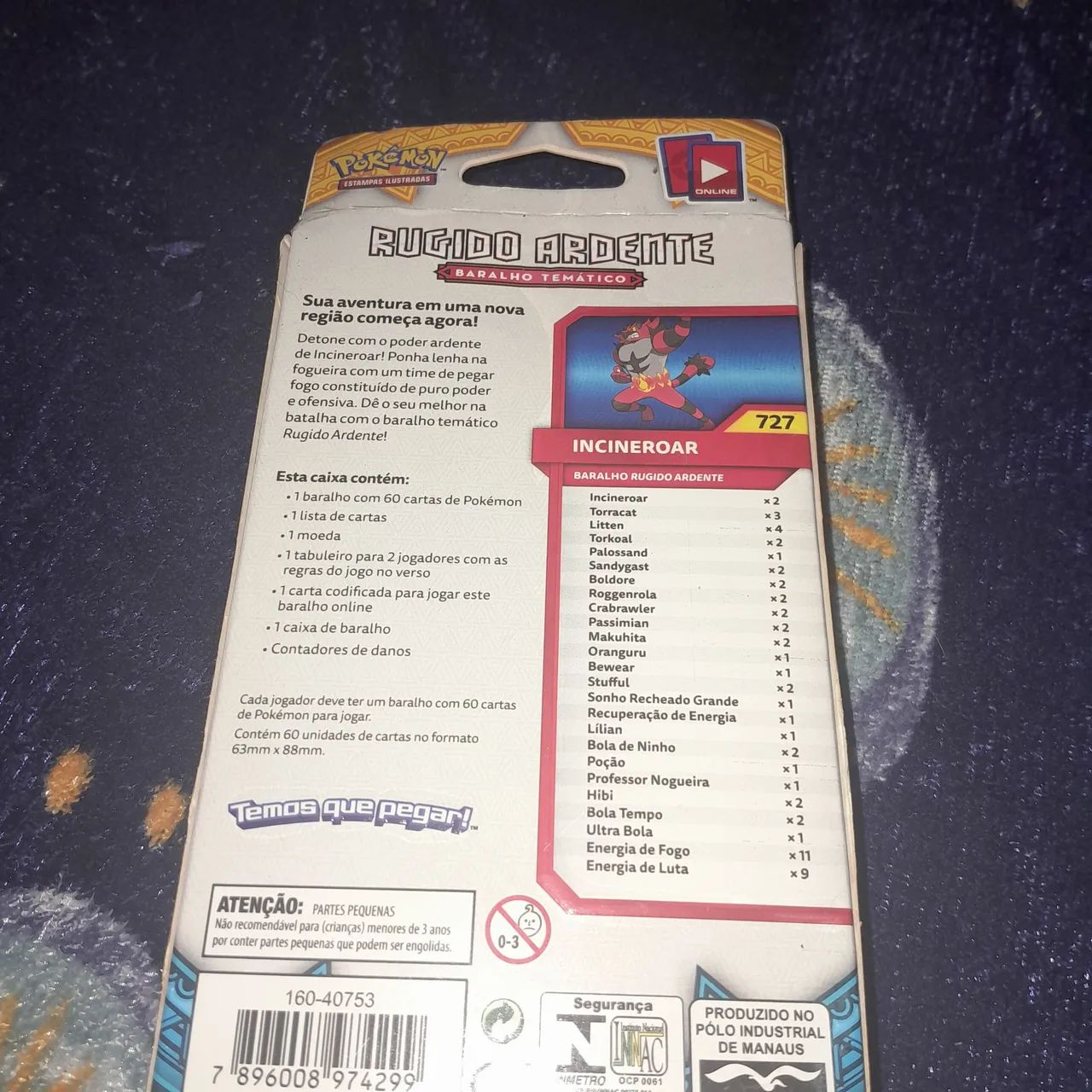 Deck pokemon incineroar baralho 60 cartas  - Foto 4