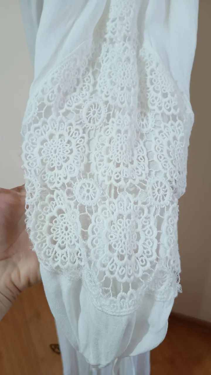 Vestido longo branco Forever 21 - Foto 4